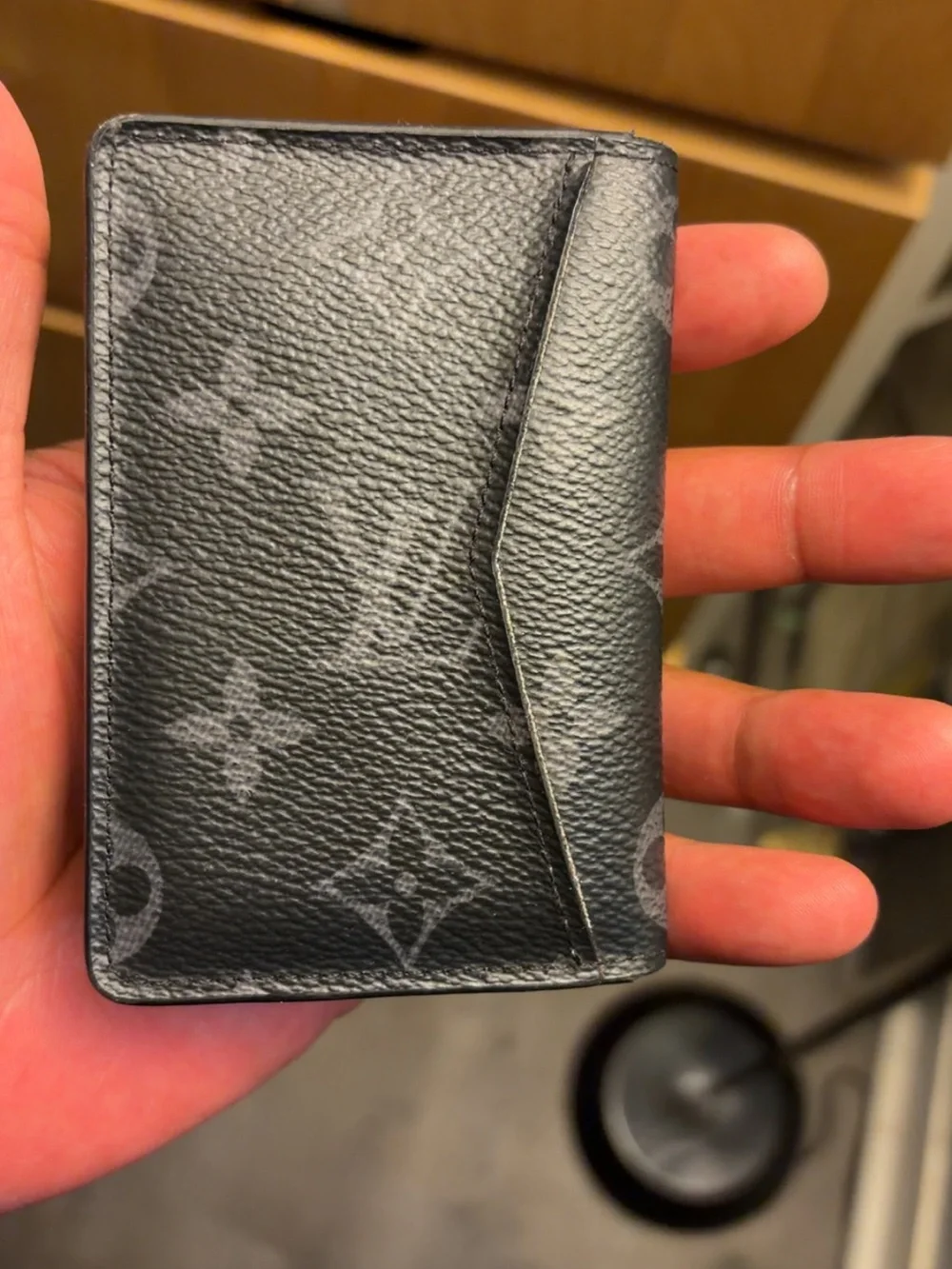 Louis Vuitton Black Monogram Card & Key Holder
